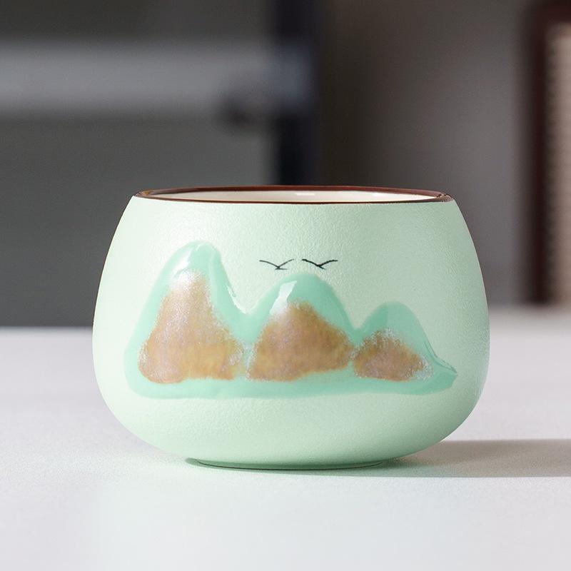 Chinese Style Ceramic Tea Tasting Cup - Cultural & Creative Gift for Hosts, Fathers, Leaders, Teachers & Business Souvenirs