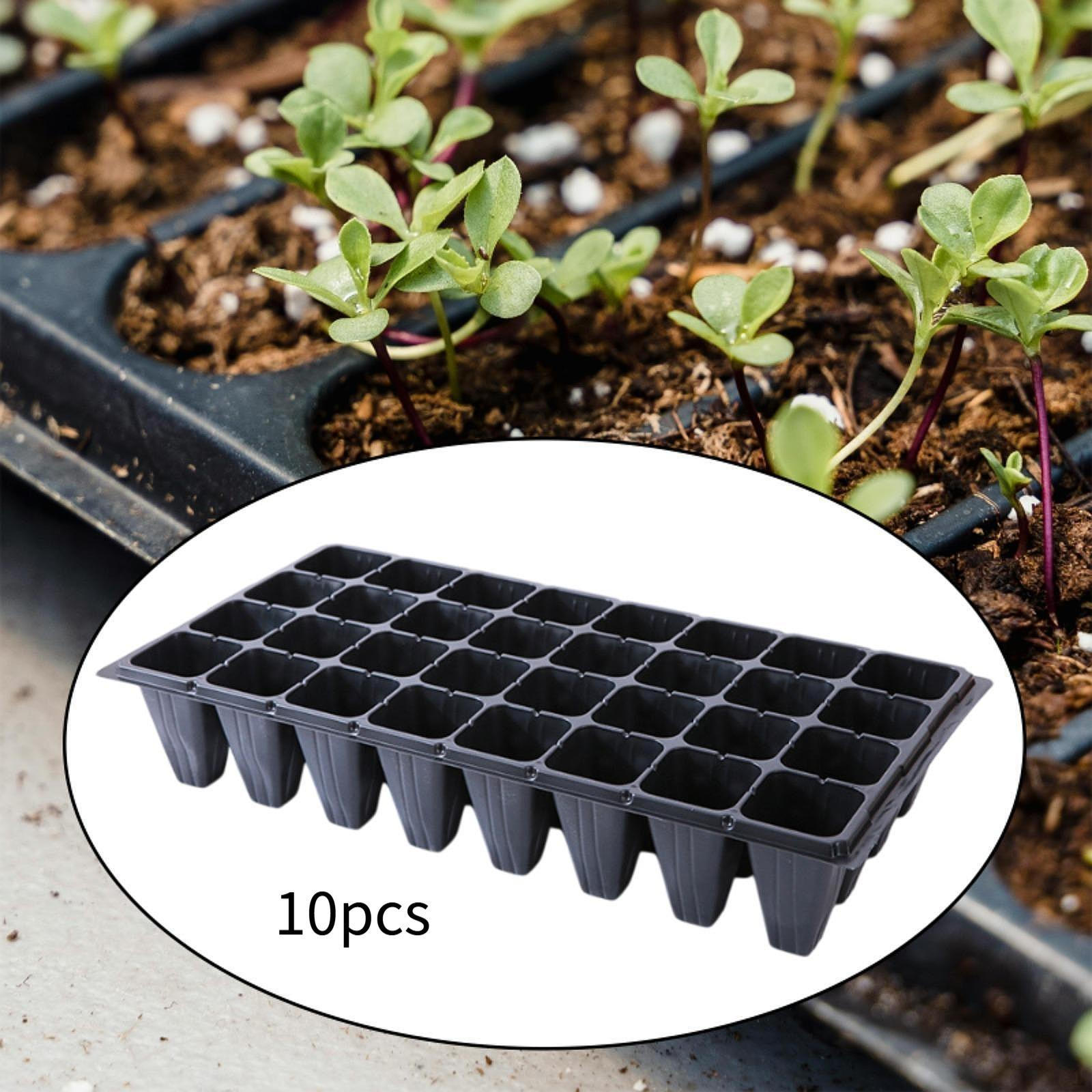 

10 шт. лоток для рассады семян 21,2x11 дюймов многофункциональный полипропиленовый материал для садовых принадлежностей 32 Grids