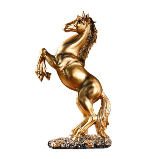 Standing Simulated Horse Figurine Vintage Miniature Pony Statue Resin Animal Sculpture Home Office Desktop Decoration Ornament