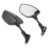 Pair Motorcycle Rear View Mirror 360 Degree Rotation Convex Glass Universal for Scooters ATVs with 8mm Base