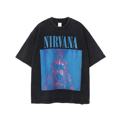 Unisex Washed T-Shirt Oversized Streetwear Nirvana In Utero Kurt Cobain 90s