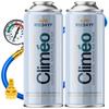 Climeo 2X400Ml + Furtun cu Manometru + Adaptor - Agent de Răcire Ecologic R1234Yf | Service Propriu al Aerului Condiționat