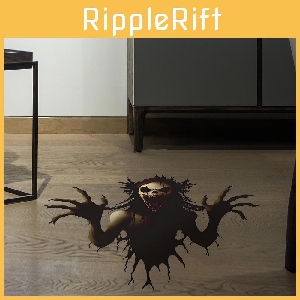 Thrilling Halloween Wall Breaking Zombie Ghost Living Room Home Stickers Decor