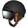 Odoland Ski and Snowboard Helmet with Adjustable Impact XS Kids' Goggles, Size, Anti-Fog, Resistant, Breathable, Black/Orange,