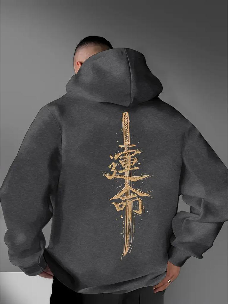 Men's Halloween Hoodies with Letters and Pumpkin Ghost Prints Are Suitable for Outdoor Sports and Casual Wear In Autumn and Wint