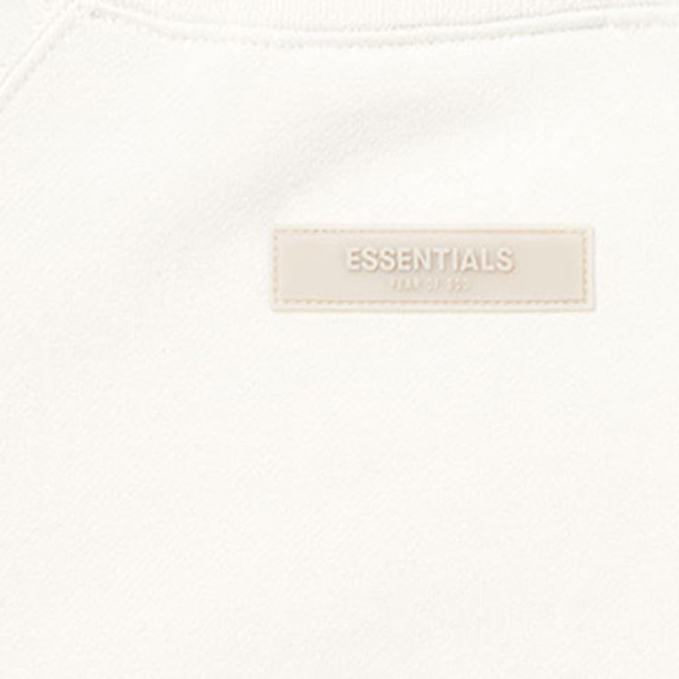 Fear of God Essentials FW21 Pullover Fleece Crewneck with Logo Print Men Sweatshirt Greige 192BT212240F