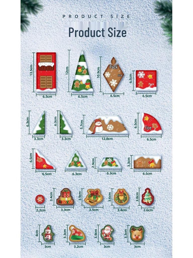 Magnetic Tiles Building Blocks - DIY Christmas Tree Ornament Toys & Magnet Puzzles for Kids