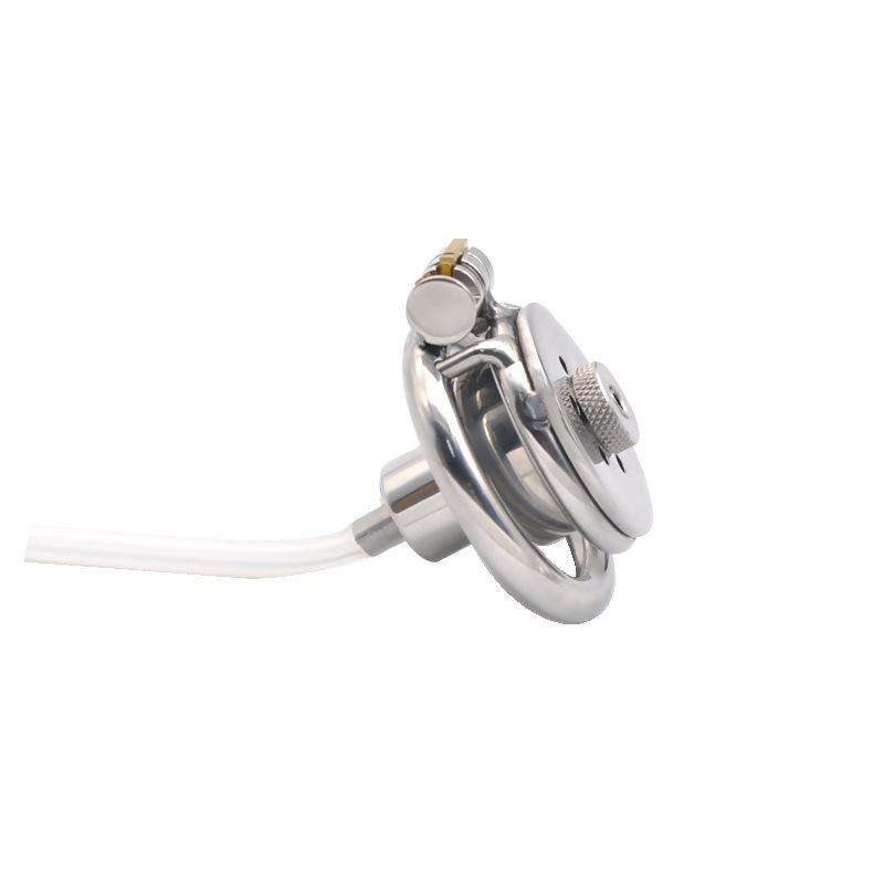 2022 Sissy Screw Lock Bondage Negative Chastity Device Metal Cock Cage With Silicone Catheter Gay Slave BDSM Adults Sex