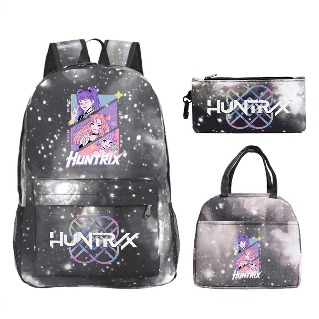 Animation Cartoon With Peripheral Printing Children'S Spine Backpack Set, Primary And Secondary School Student Leisure Schoolbag