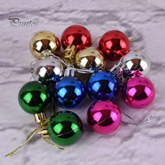 12Pcs 3cm Delicate High Gloss Festival Prop Lightweight Xmas Party Decoration Mirror Disco Ball Pendant Supplies Christmas Hanging