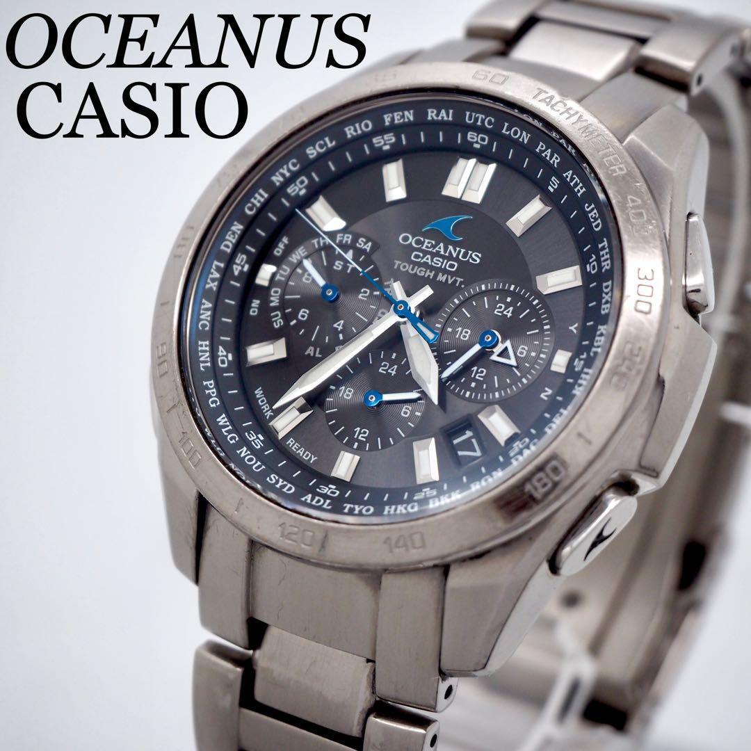 [Б/У] CASIO OCEANUS OCW-T600 5040 Титановые Радио-Солнечные Часы Черный Циферблат Рабочие