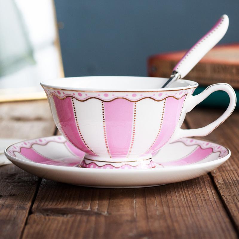 1set European Elegance Candy Colored Ceramic Coffee Cup with Matching Saucer Perfect for Coffee Afternoon Tea Set Drinkware Gift
