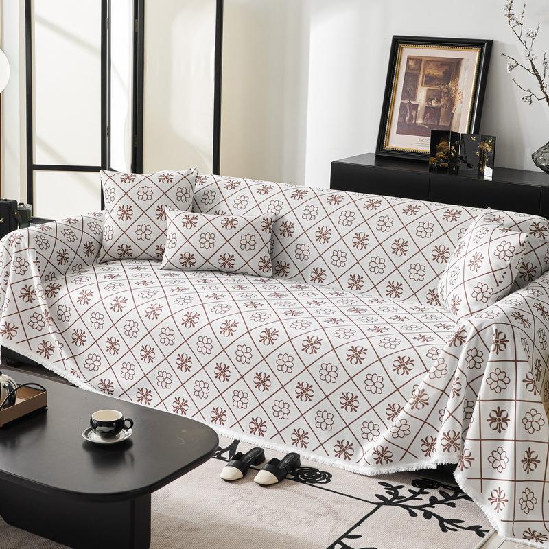 Summer Cool Ice Silk Sofa Cover Towel Non-Slip Sofa Cover Seat Cushion for Summer Summer Sofa Cushion