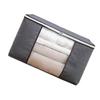 4Pcs Gray Quilt Storage Bag Organizer Large Capacity Breathable House Moving Clothes Packing Bag