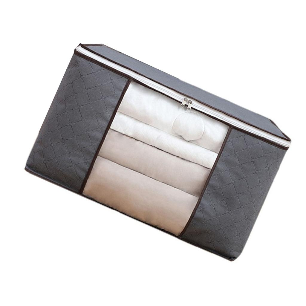 4Pcs Gray Quilt Storage Bag Organizer Large Capacity Breathable House Moving Clothes Packing Bag