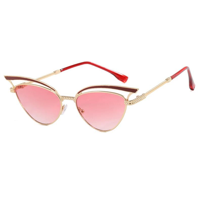 Hollowed Sexy Cat Eye Sunglasses for Women Fashion Trendy Luxury Brand Designer Casual Outdoor Sun Glasses Y2k Shades Eyewear