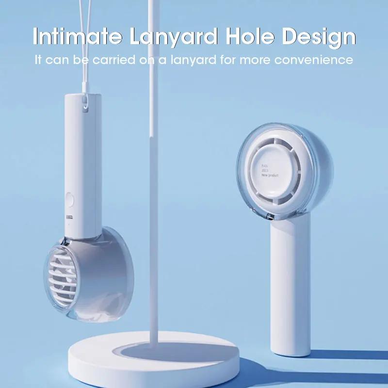Portable Handheld Fan USB Rechargeable Mini 3-Speed Silent for Travel Outdoor Office