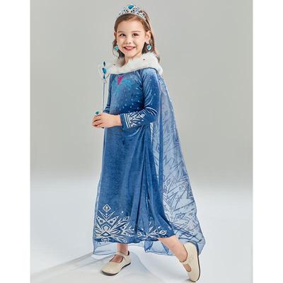 Mädchen Frozen Elsa Wollkleid - Herbst & Winter Prinzessinnenkostüm