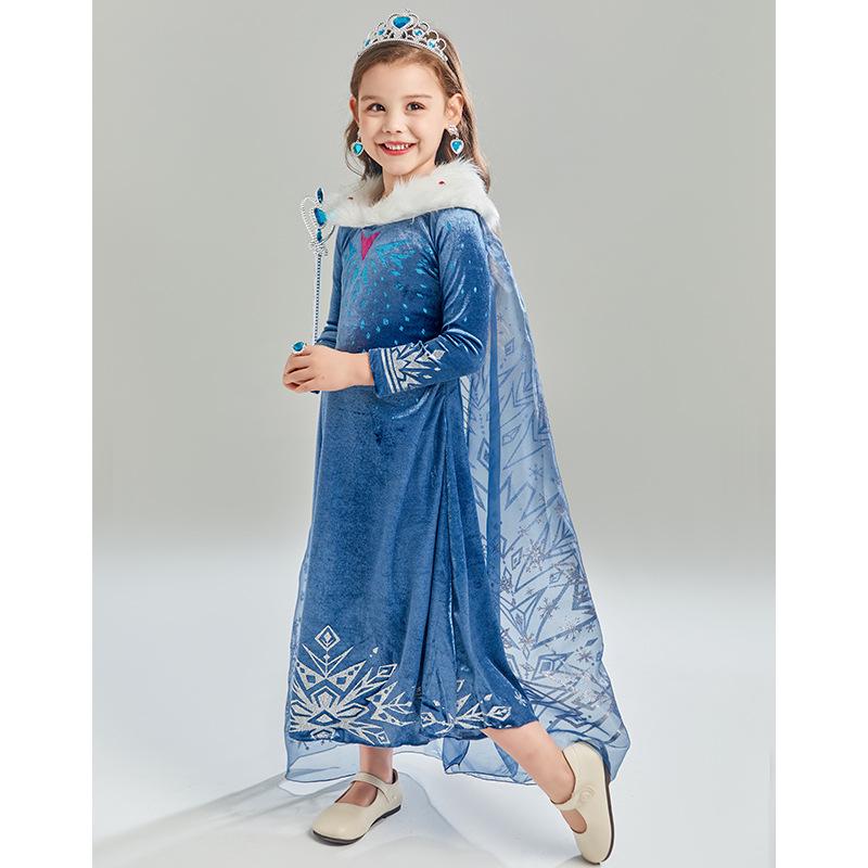 Frozen Princess Dress - European & American Style Halloween Costume for Toddlers & Girls (Elsa/Belle Inspired)