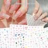 Colorful Macaron Pink Bow Tie Nail Stickers & Decals