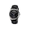 Casio ENTICER Quartz Movement Genuine Leather Strap Watch Men's Watches Black Dial MTP-1381L-1AV