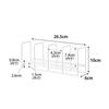 Yamazaki Tower Storage Rack for Small Plates, White, W26.5 X D6 X H10cm, for Upright Storage In Drawers and Cupboards, Model 1395
