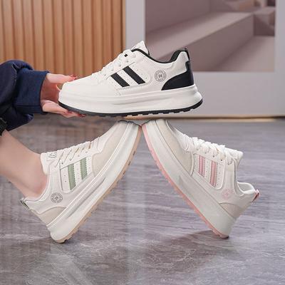 Frühling neu ins Studentinnen Plateau Erhöhung Sports Board Schuhe Lässig Street Style Q