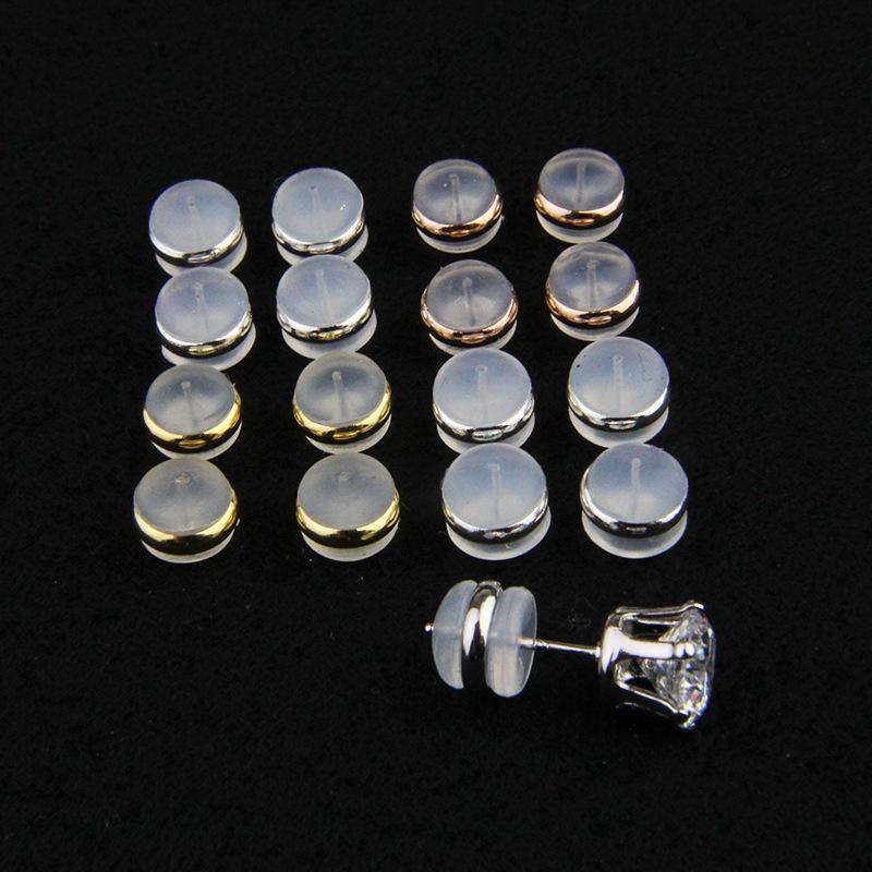 

Silver & Gold-Coated Silicone Ear Plugs with Rubber Grip