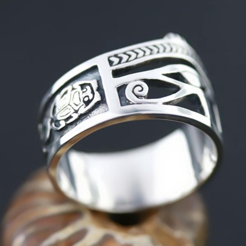Mystischer Vintage Auge Freimaurerring
