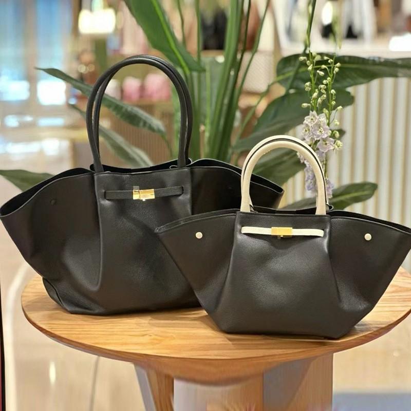 High-end Wing Bag Leather Women's Soft Fashionable Tote 2024 Portable Briefcase