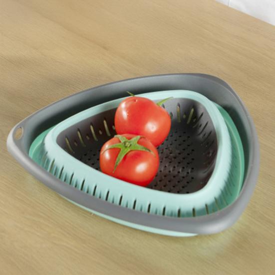 Foldable Basket Kitchen with Hanging Holes Drain Strainer