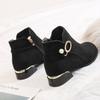 Fashion Women Ankle Boost Low Heel Shoe Plus Size 44 Short Female Shoes Ladies Autumn Winter Boots Women Shoes