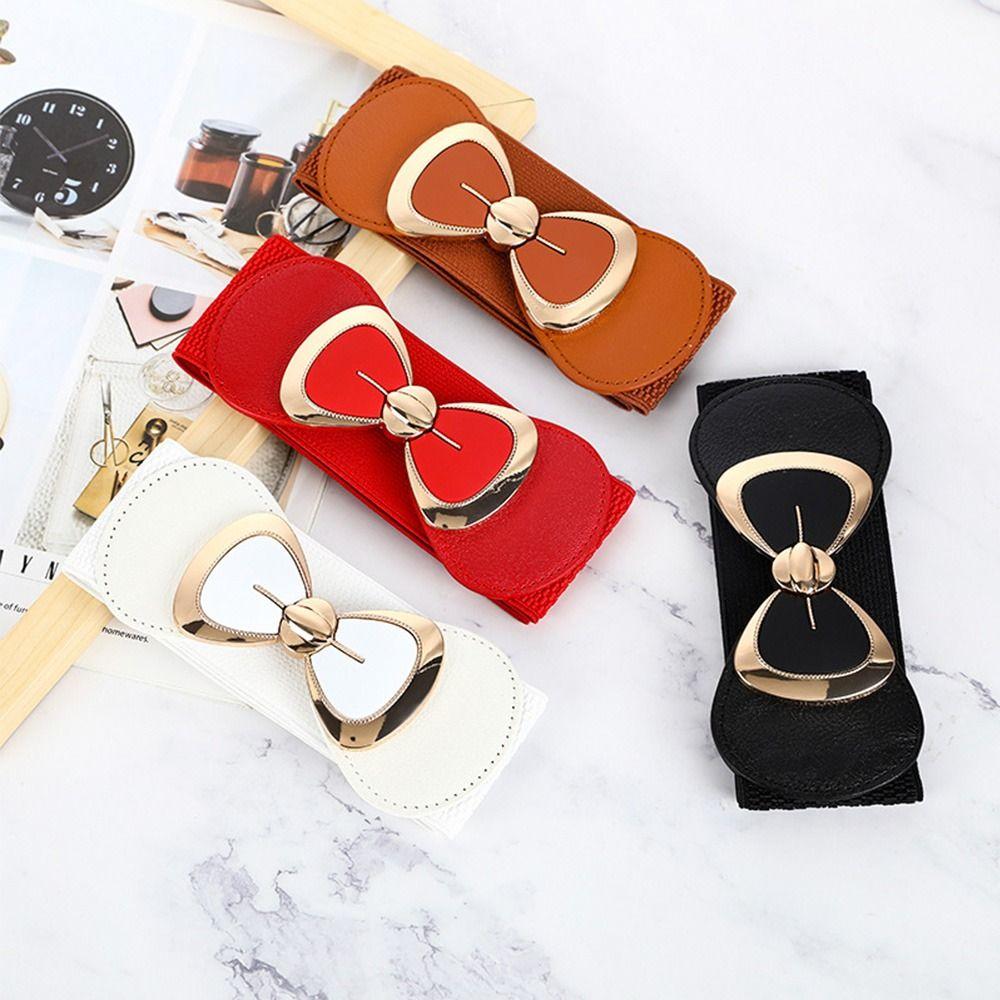 Módní dámské doplňky svetr dekorativní šaty popruh elastická přezka široký pas pás