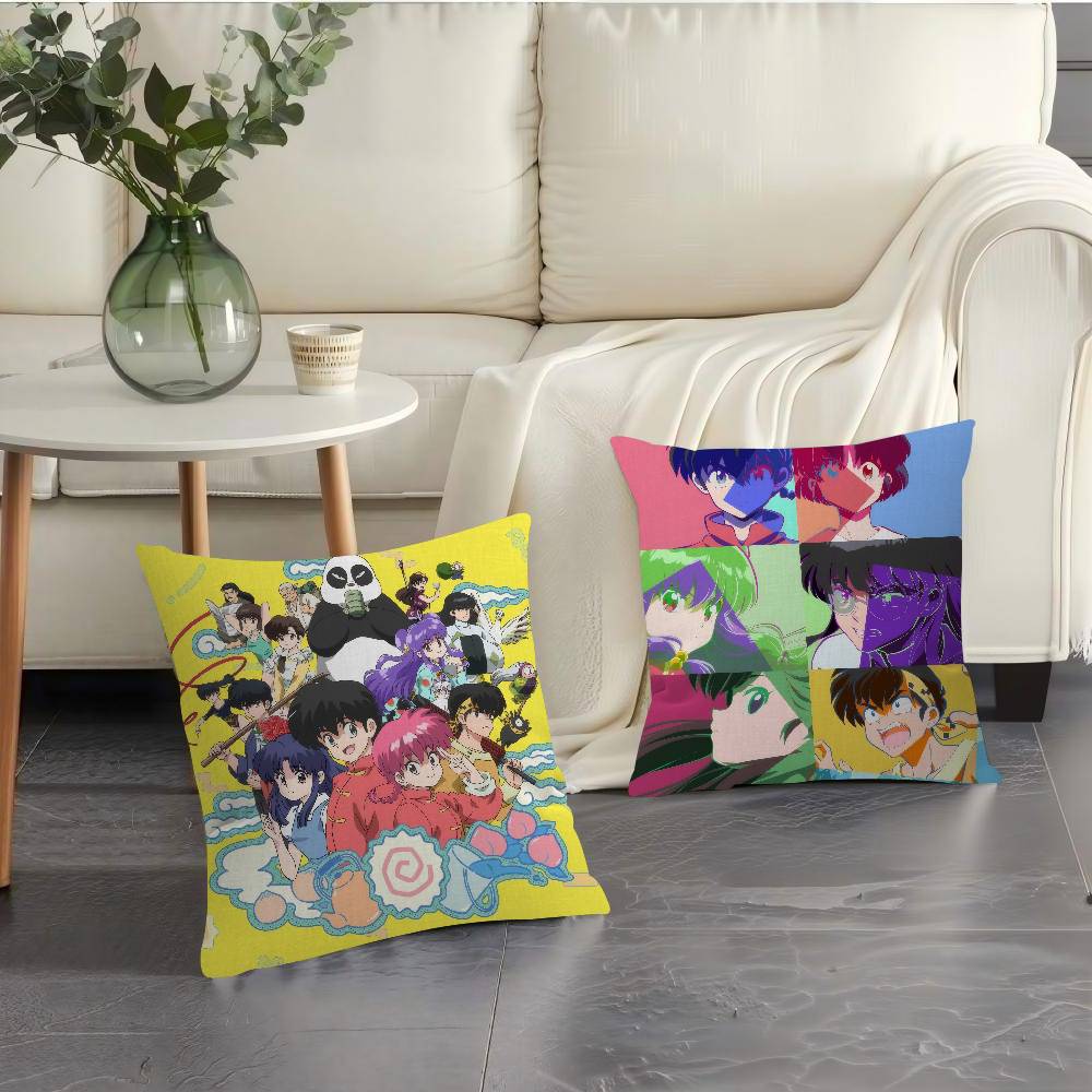 Anime Ranma 2 1 Vintage Cushion Cover Car Throw Pillow Case For Sofa Car Christmas Gift