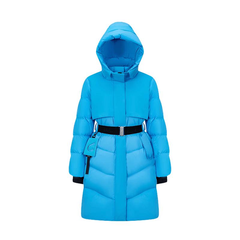 

Aileyi Women s Mid-Length Slim Goose Down Jacket with Removable Hood 165/88A