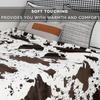 1 Coperta con Stampa Mucca, a Tema Fattoria, Perfetta per Arredamento Rustico, Notti Accoglienti e Regali per Amanti degli Animali