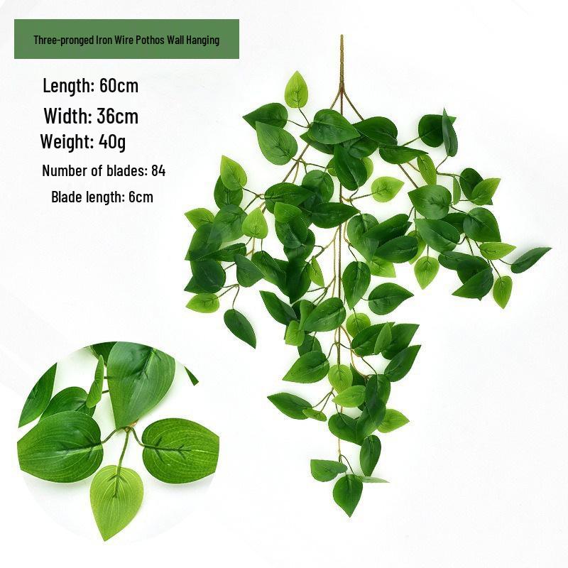 Green Radish Decorative Artificial Vines - Wall Hanging Leaf Ornaments
