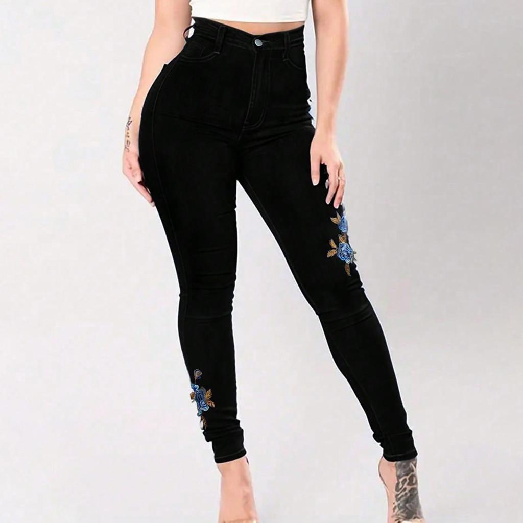Women's Mid- Stretch Jeans With Pockets