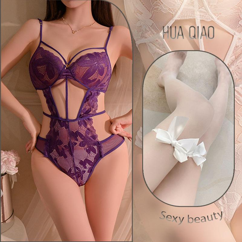 Sexy Erotic Underwear Hollow Pure Desire Temptation Strap Lace Free Pajamas Flirting Erotic Underwear Women Are So Transparent