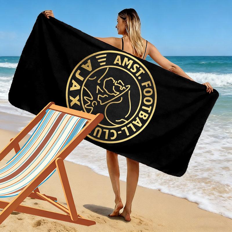 AFC Ajax Print Beach Towel, Large Soft Quick Dry Towel for Beach Camping Swimming