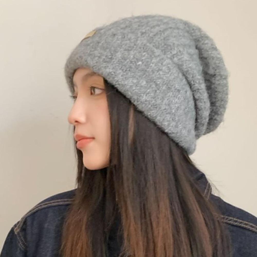 Soft Plush Woolen Hat Korean Style Brimless Beanie Cap Fashion Knitted Pullover Hat  Gifts