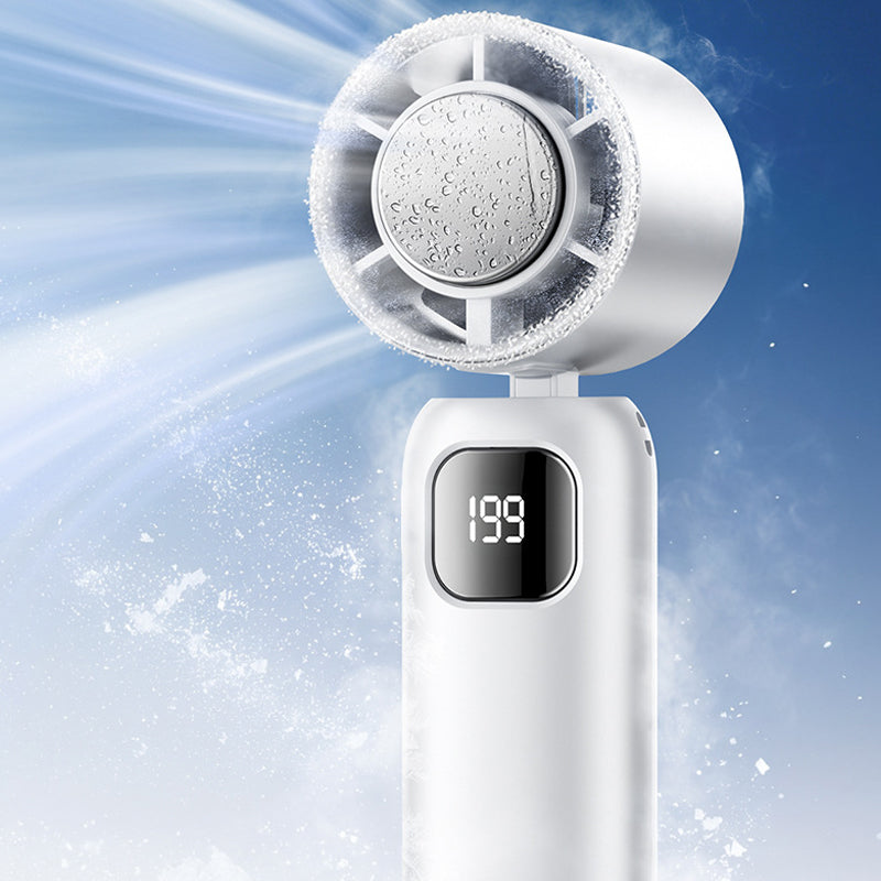 Outdoor Foldable Portable Handheld Fan Mini Cooling Rechargeable 3600mAh 199-level Free Control High Speed Turbo Fan