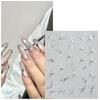 Irregular Bronzing Lines French Nail Art Stickers Silvery Graffiti Stripe Design Self Adhesive Decals Geometry Line Sliders