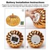 Glass Pumpkin Lanterns Battery Operated Halloween Pumpkin Lights LED Twinkling Lamp W/ Timer Halloween Decorations Desk Ornament