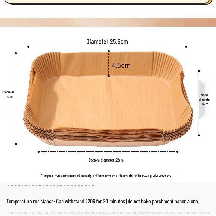 Exkluzivní obdélníkový silikonový pečicí papír pro horkovzdušné fritézy: Absorbující olej, Odolný proti oleji a Vhodný do trouby