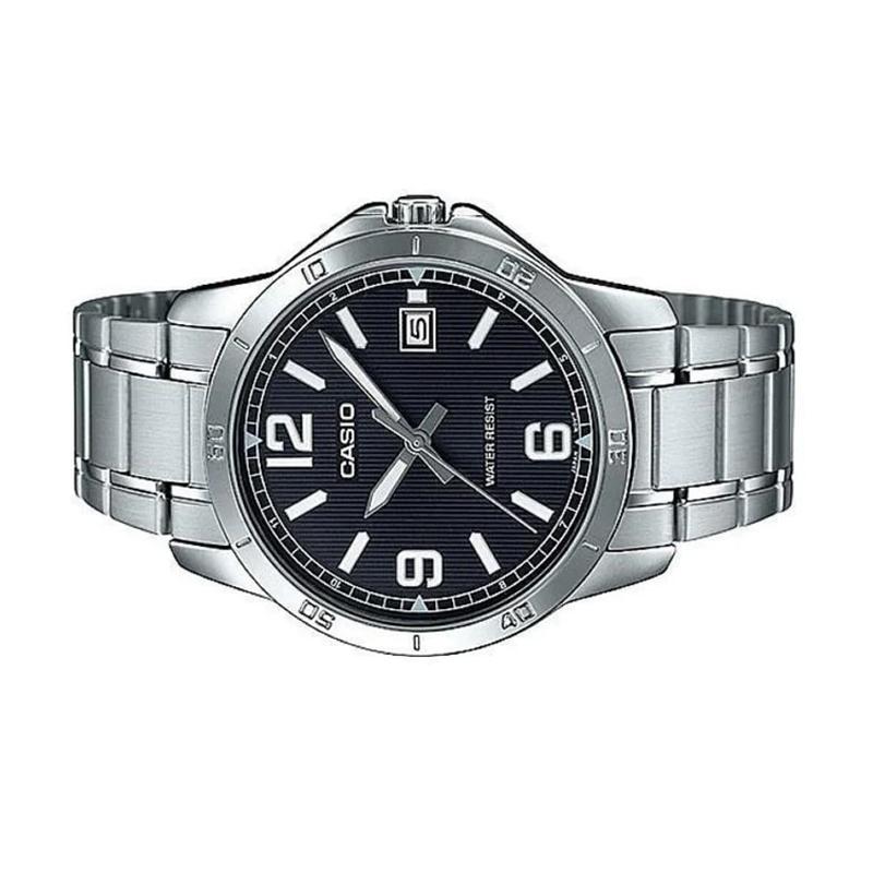 Casio STANDARD Series Life Waterproof Quartz Movement Stainless Steel Strap Japanese and Korean Watch Men's Watch Black MTP-V004D-1B2