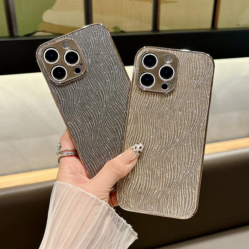 Luxury Plating Bling Glitter Rhinestones Gem Diamond Phone Case For iPhone 16 15 14 13 Pro Max 16 Pro Camera Protection Cover