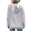 Damski Modny Jesienno-Zimowy Jednolity Kolor Casualowy Luźny Sweter z Kapturem z Długim Rękawem