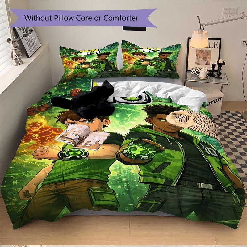 Ben 10 Alien Force Print 3Pcs Bedding Setduvet Cover With 2 Bedropillowcase Home Birthday Gift
