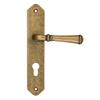 HAMILTON Door Handle with Escutcheon for 90mm Cylinder, ANTIQUE GOLD